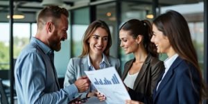 Investing - Everything a beginner needs to read! 1 A group of people studying financial charts